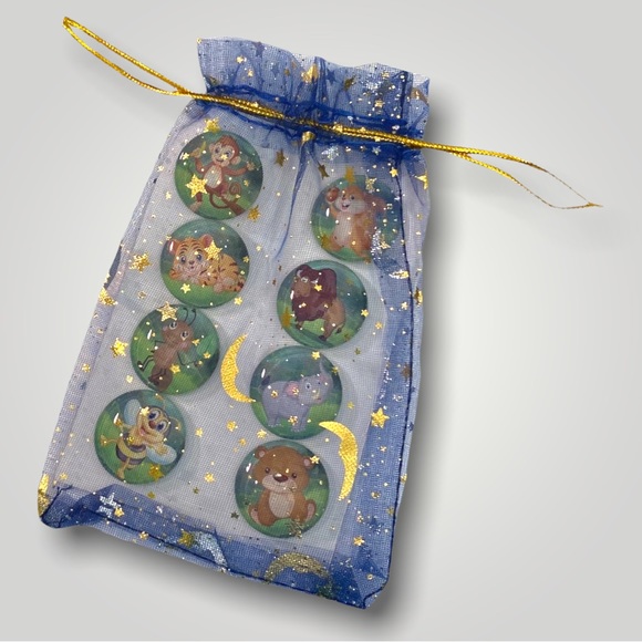 Set of 8 𝑯𝒂𝒏𝒅𝒎𝒂𝒅𝒆 Outdoor Creatures on Cabachon 1” Magnets Gifts 🎁 - Picture 3 of 12